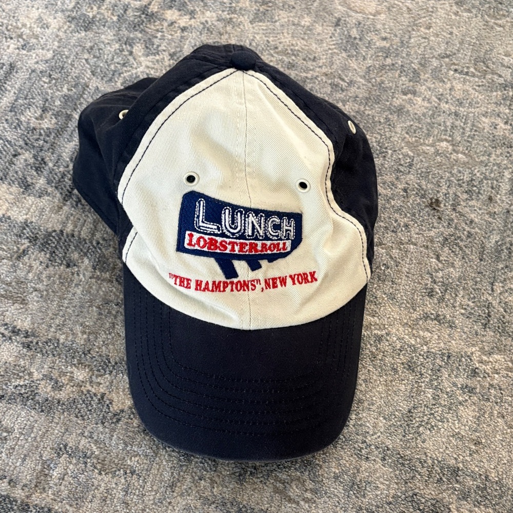 Navy and White Cap